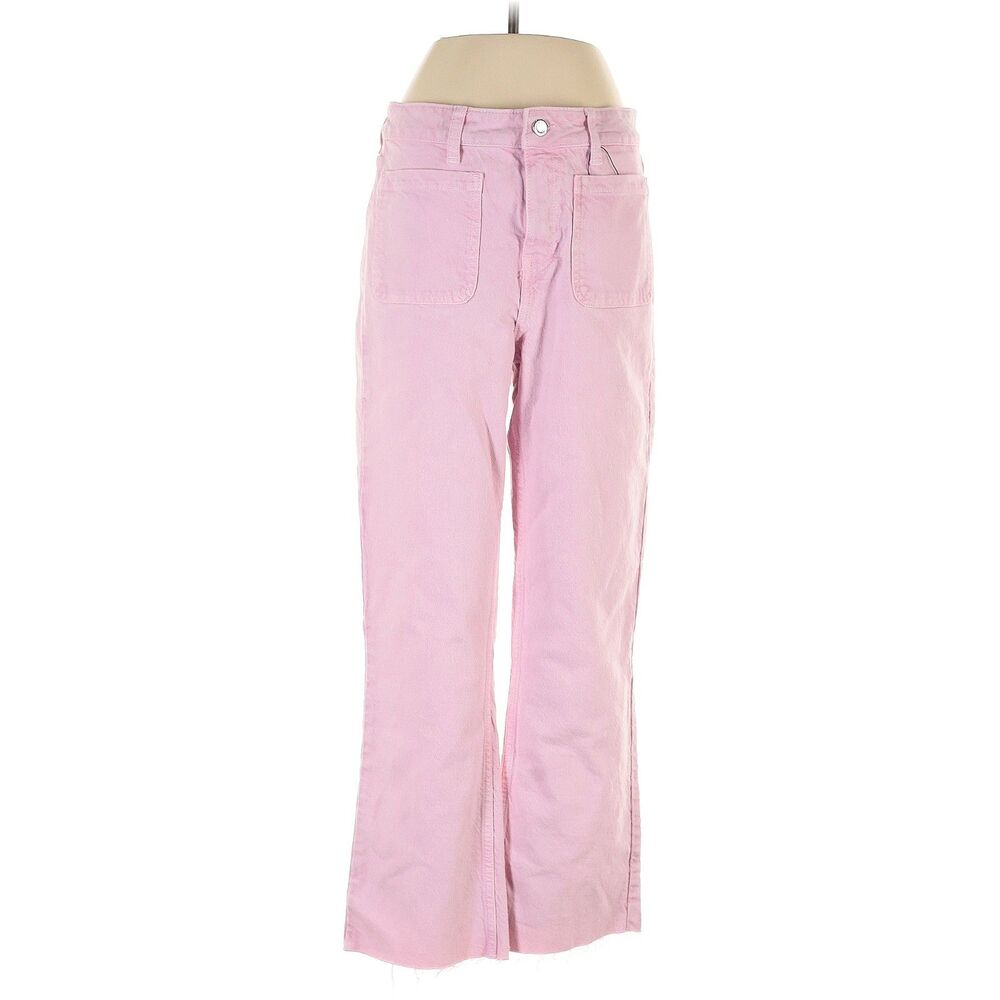 ZARA Baby Pink Mini Flare Jeans - US 4